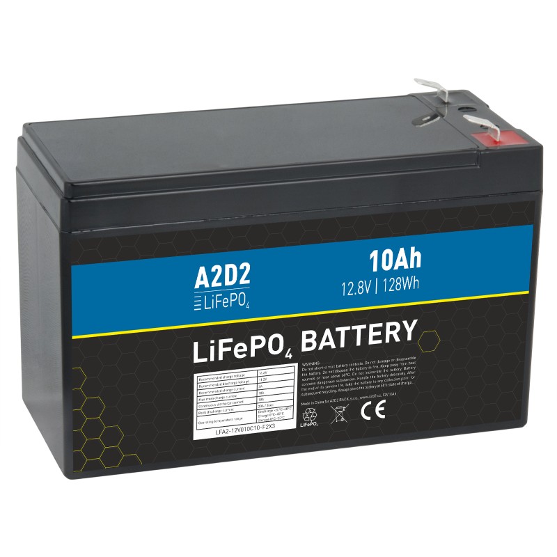 A2D2 baterie LiFePO4 12,8V 10Ah F2