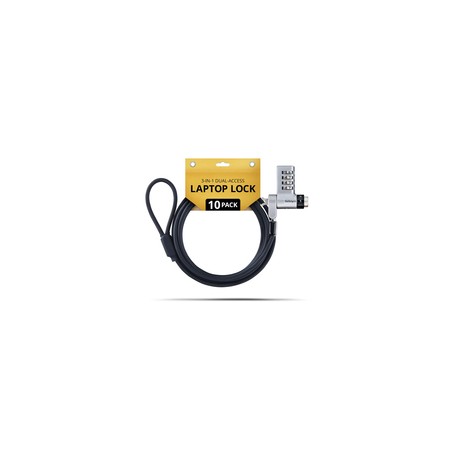 Startech UDUOKA10-Laptop-Lock/10-Pack 3-IN-1 Laptop Lock