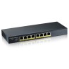 Zyxel GS1900-8HP v3 8-port Desktop Gigabit Web Smart PoE switch: 8x Gigabit metal, IPv6, PoE budget 70W, fanless