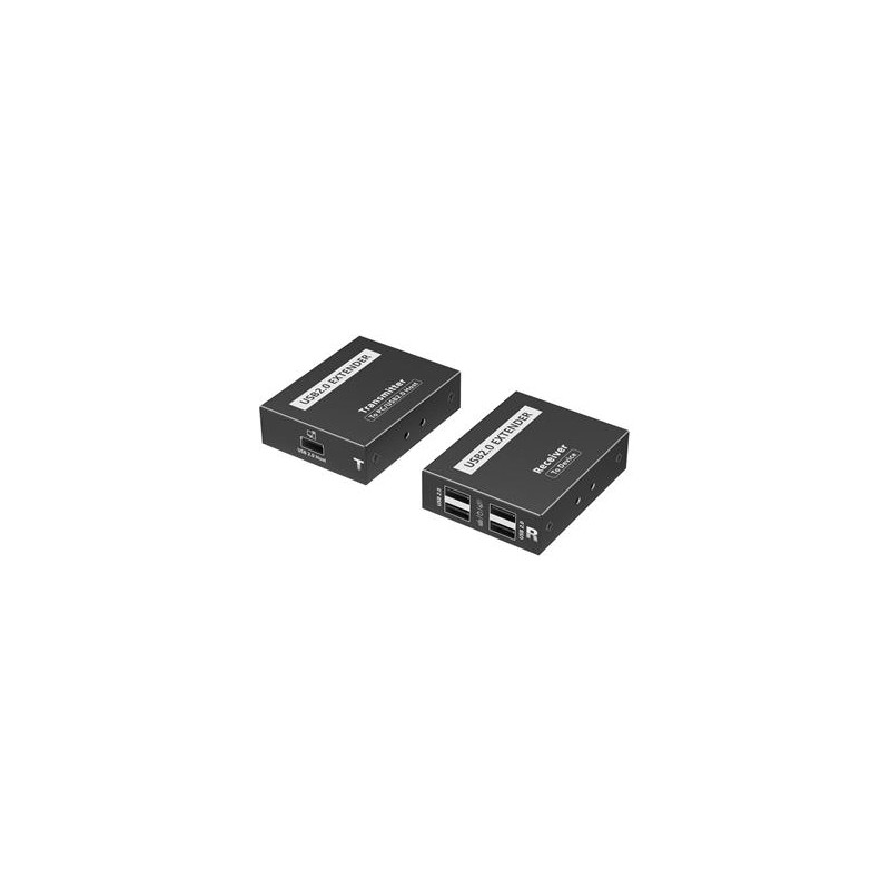 PremiumCord 4-port USB 2.0 extender over IP na 120m po síti a pro více přijímačů