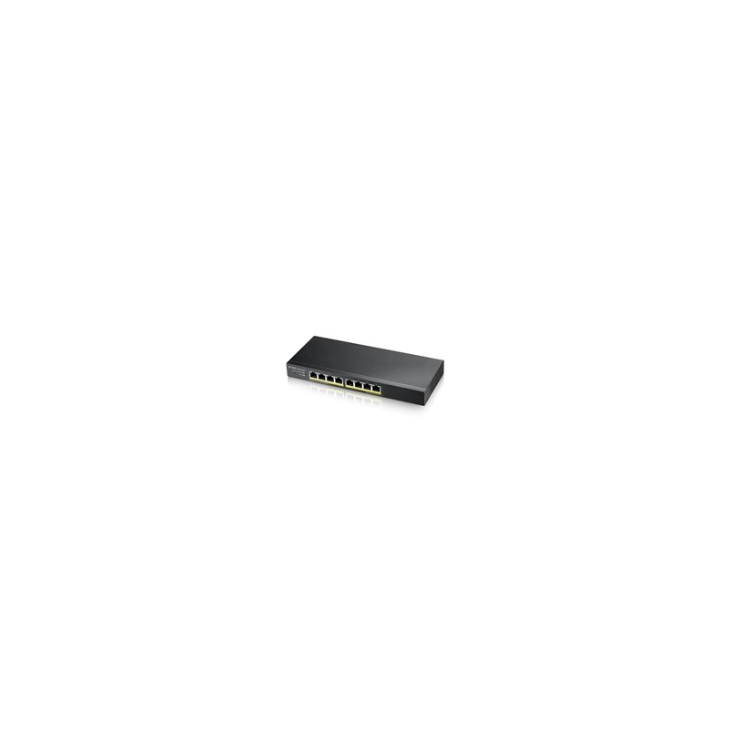 Zyxel GS1915-8EP 8-port Gigabit Web Smart PoE switch, 8x gigabit RJ45, fanless, 60W PoE budget