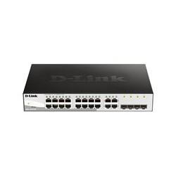 D-Link DGS-1210-20 20-port Gigabit Smart+ Switch, 16x GbE, 4x RJ45/SFP, fanless