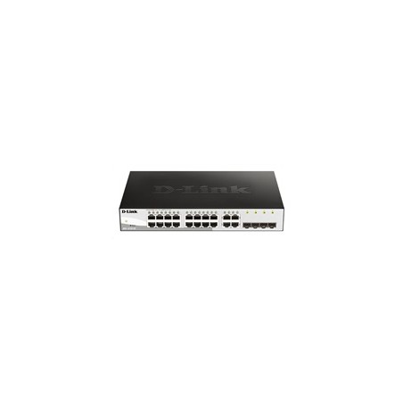 D-Link DGS-1210-20 20-port Gigabit Smart+ Switch, 16x GbE, 4x RJ45/SFP, fanless
