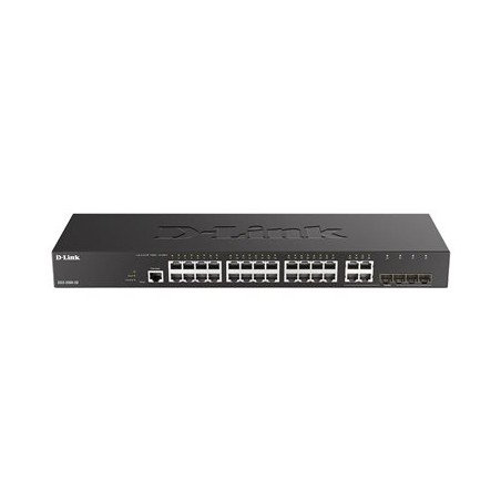 D-Link DGS-2000-28 Managed switch, 24x GbE, 4x RJ45/SFP, fanless