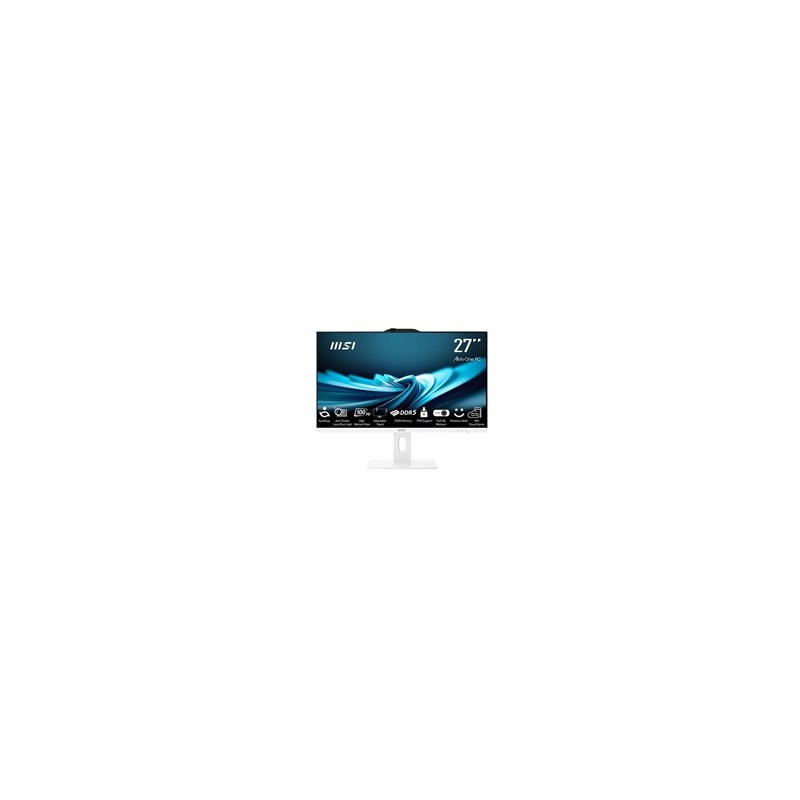 MSI PC AiO PRO AP272P 14M-1086XEU, Core i3 14100, 27" FHD, Anti-Glare, Non-Touch, 16GB, 512GB SSD, N/A, No OS, White