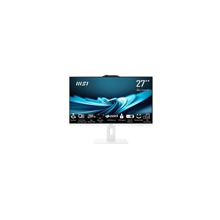 MSI PC AiO PRO AP272P 14M-1086XEU, Core i3 14100, 27" FHD, Anti-Glare, Non-Touch, 16GB, 512GB SSD, N/A, No OS, White