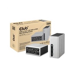 Club3D Mini dokovací stanice USB 3.2 4K30Hz UHD (HDMI/DVI/4x USB 3.1/Ethernet/Audio) DisplayLink® Certified