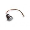 Stainless steel button IP65, 12mm round, no LED, 60cm X-talk 3p cable