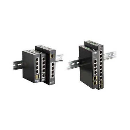 D-Link DIS-100G-10S Průmyslový Gigabit unmanaged switch, 8 GbE, 2 SFP