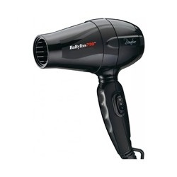 BaByliss PRO BAB5510E mini fén, 1200 W, duální napětí, difuzér, koncentrátor, černý