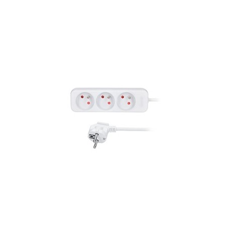 Solight prodlužovací přívod 3m, 3 zásuvky, 16A/3680W, PVC, bílý