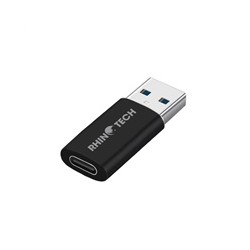 RhinoTech USB-C F na USB-A 3.0 M redukce, OTG, černá