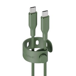 PG empower kabel USB-C/USB-C, 2 m green, PanzerGlass empower kabel USB-C/USB-C, 2 m zelený