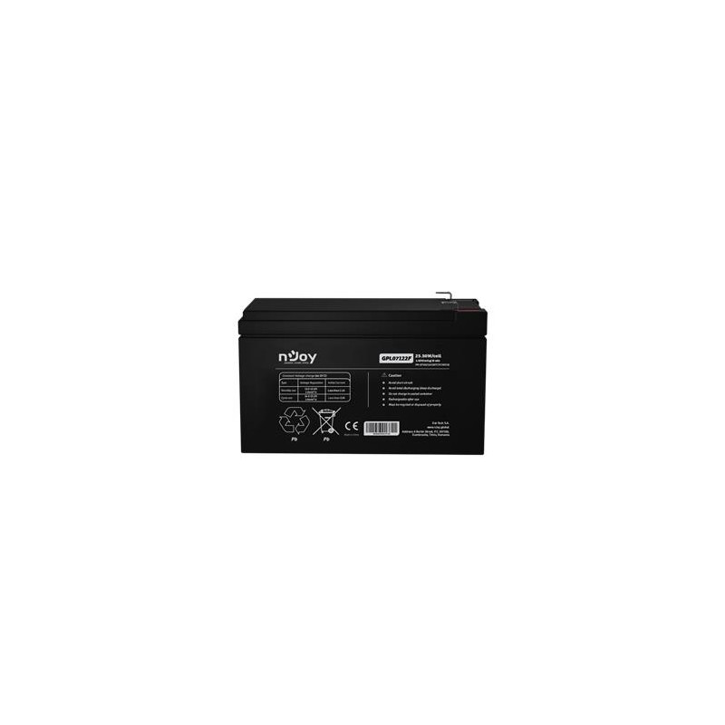 nJoy - baterie GPL07122F 12V/7Ah, F2 (T2) Faston 250, long life