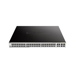 D-Link DGS-1210-52MP 52-Port Gigabit Smart+ PoE Switch, 48x GbE PoE+, 4x RJ45/SFP, PoE 370W