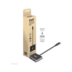 Club3D hub MST (Multi Stream Transport) USB3.2 Gen2 Type-C(DP Alt-Mode) na DisplayPort + HDMI 4K60Hz (M/F)