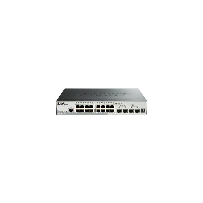D-Link DGS-1510-20, 20-Port Gigabit Stackable SmartPro Switch, 2x SFP, 2x 10G SFP+