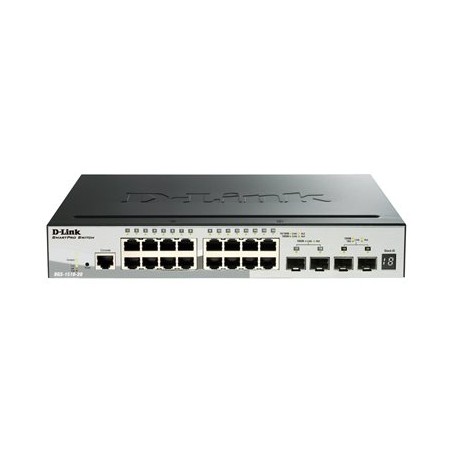 D-Link DGS-1510-20, 20-Port Gigabit Stackable SmartPro Switch, 2x SFP, 2x 10G SFP+