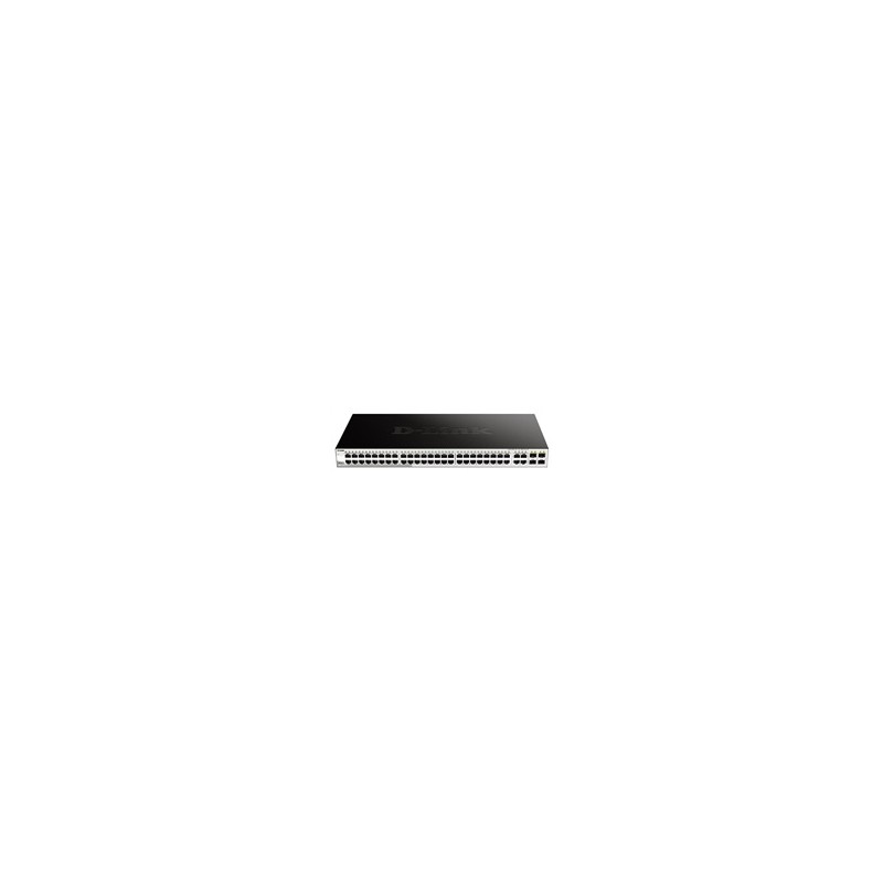 D-Link DGS-1210-52 52-port Gigabit Smart+ Switch, 48x GbE, 4x RJ45/SFP, fanless