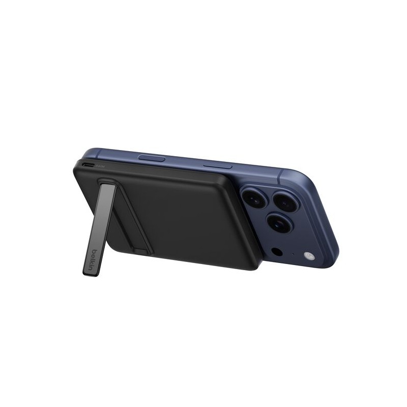 Belkin Boostcharge Slim Magn Powerbank/Black / 5000MAH W/ Fold Stand