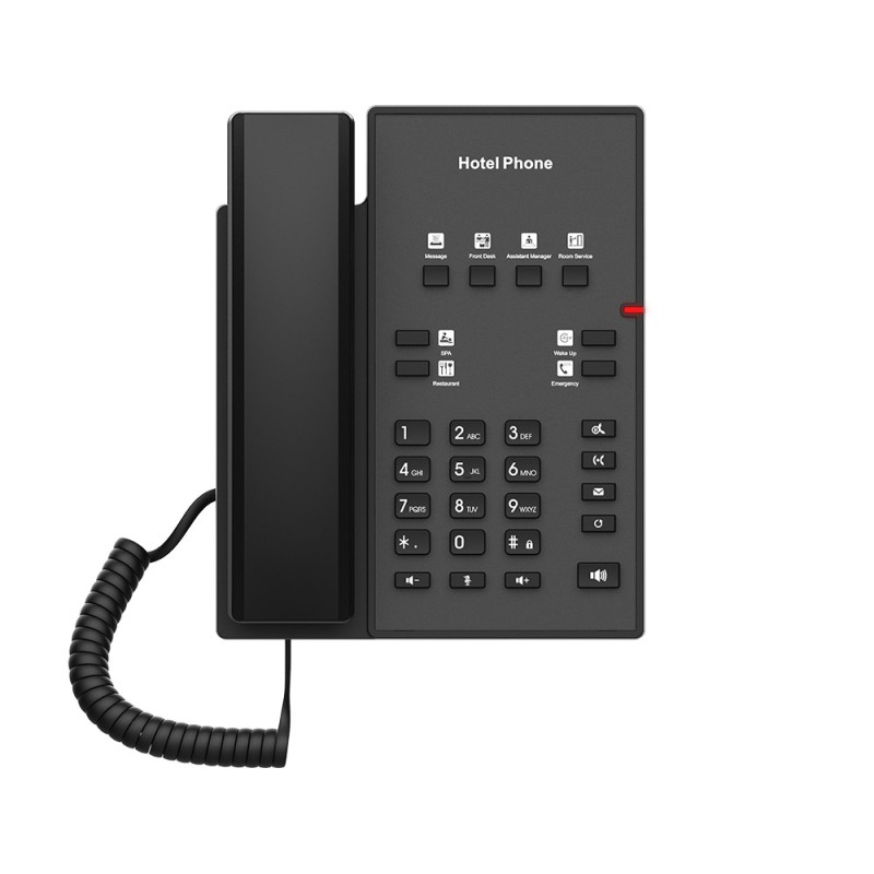 Fanvil H1-2 Wire, hotelový telefon, 2drátové připojení, PoE, SIP