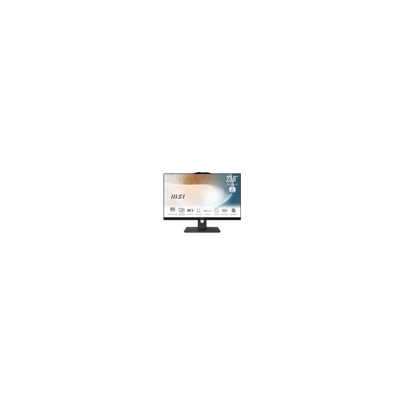 MSI PC AiO AM242TP (Modern AM242TP 1M-2021XEU), Core 5 120U, 23.8" FHD, Touch, 16GB, 512GB SSD, N/A, No OS, Black