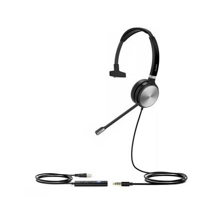 Yealink UH36 Mono náhlavní souprava na jedno ucho s 3.5mm jack - USB konektory pro Teams