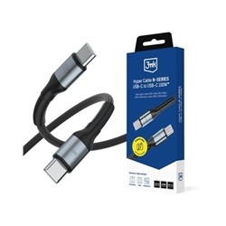 3mk Hyper Cable N-SERIES C to C 1.5m PD 3.0 QC 3.0 20V/5A 100W Black