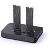 GEMBIRD dokovací stanice pro stolní počítače DD2-U3M2, USB-C, 2x M.2 SATA, NVMe SSD, černá