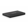 GEMBIRD externí box pro 2.5" zařízení, USB 3.0, broušený hliník, černá