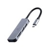 GEMBIRD hub, 3-port USB 3.1, Type-C, se čtečkou karet