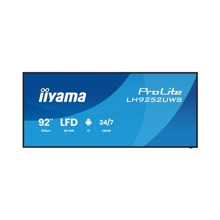 Iiyama LH9252UWS-B1AG 233CM 92IN VA/5120X2160 500CD 24/7 OPS