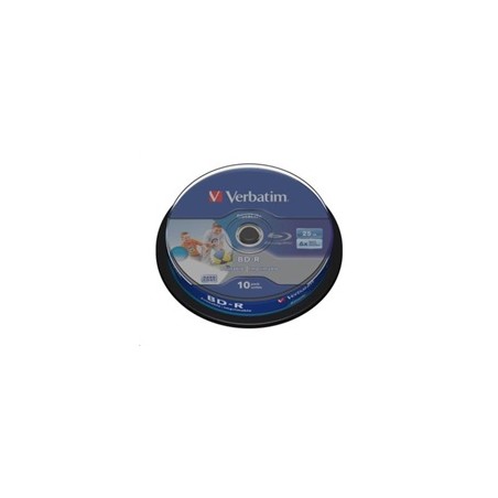 VERBATIM BD-R SL Datalife HTL (10-pack)Blu-Ray/Spindle/6x/25GB Wide Printable
