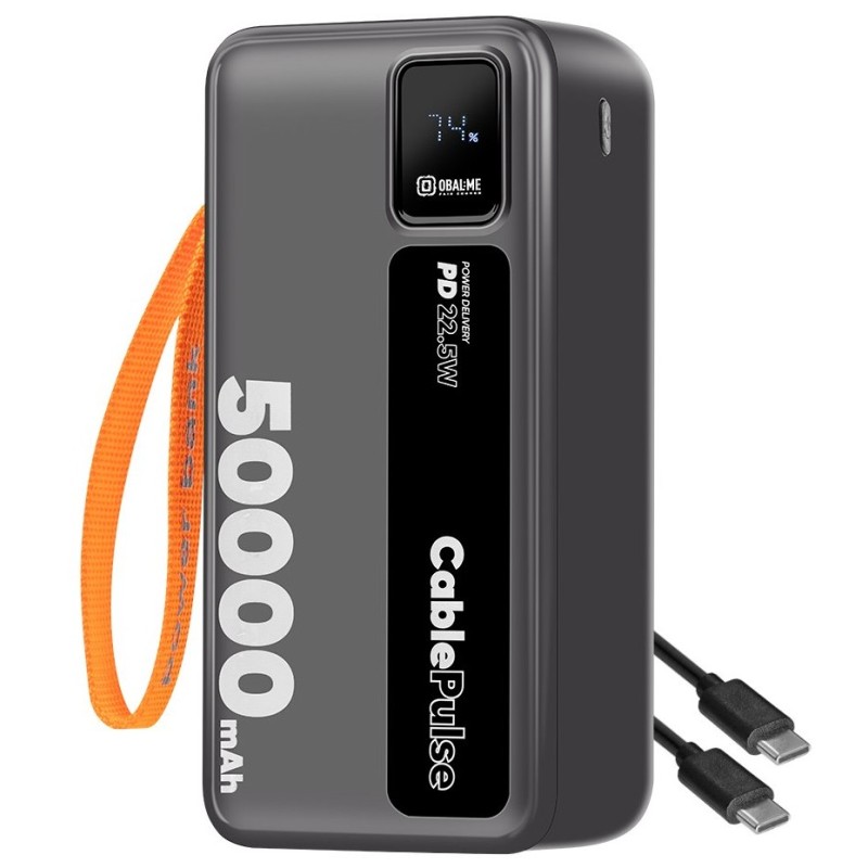 OBAL:ME CablePulse Powerbanka 50000mAh 22,5W Black