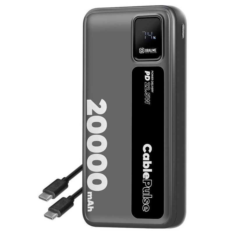 OBAL:ME CablePulse Powerbanka 20000mAh 22,5W Black