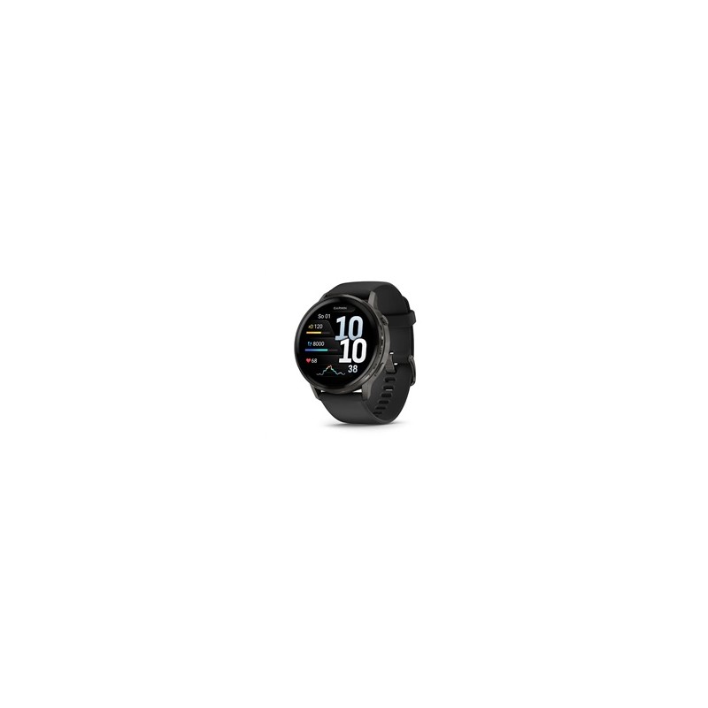 Garmin Venu® 4 - 45 mm Slate a Černý silikonový řemínek