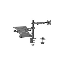 BAZAR - GEMBIRD Držák monitoru na stůl s podstavcem pro notebook MA-DA-03, naklápěcí, až do 32” a 9kg, černý - Poškozený
