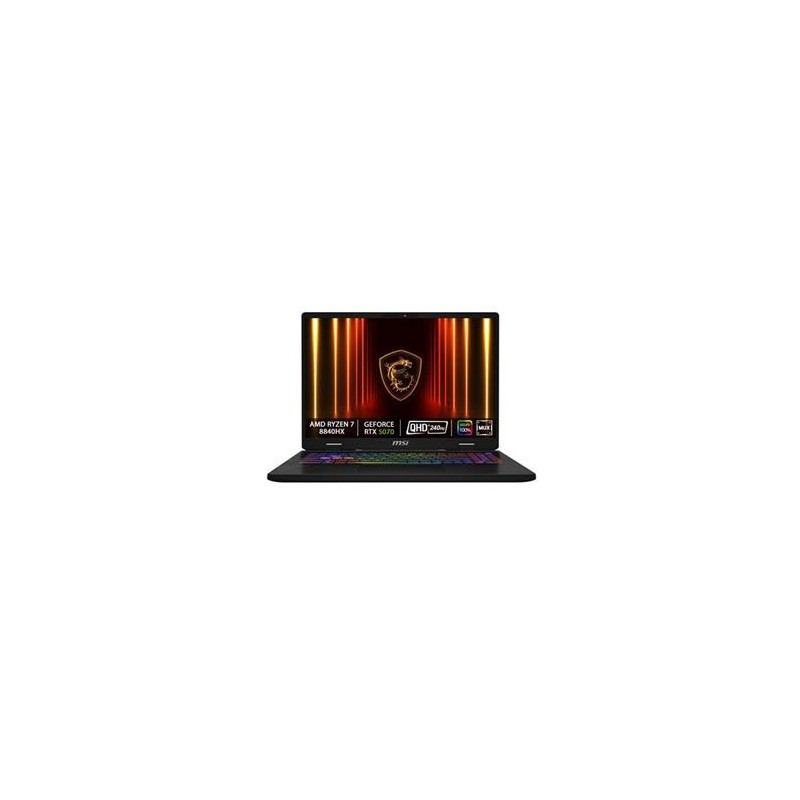 MSI Raider/A16 HX B8WI-005XCZ/R9-8940HX/16"/2560x1600/32GB/1TB/AMD int/bez OS/Black/2R