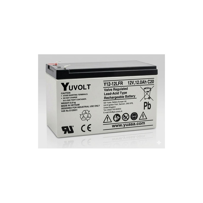 Yuasa YUVOLT Y12-12FR F2 VdS (12V 12Ah)