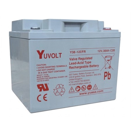 Yuasa YUVOLT Y38-12FR VdS (12V 38Ah, M5)