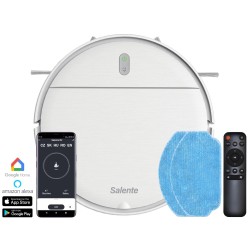 Salente R2, robotický vysavač, stírání vodou, nabíjecí stanice, bílý