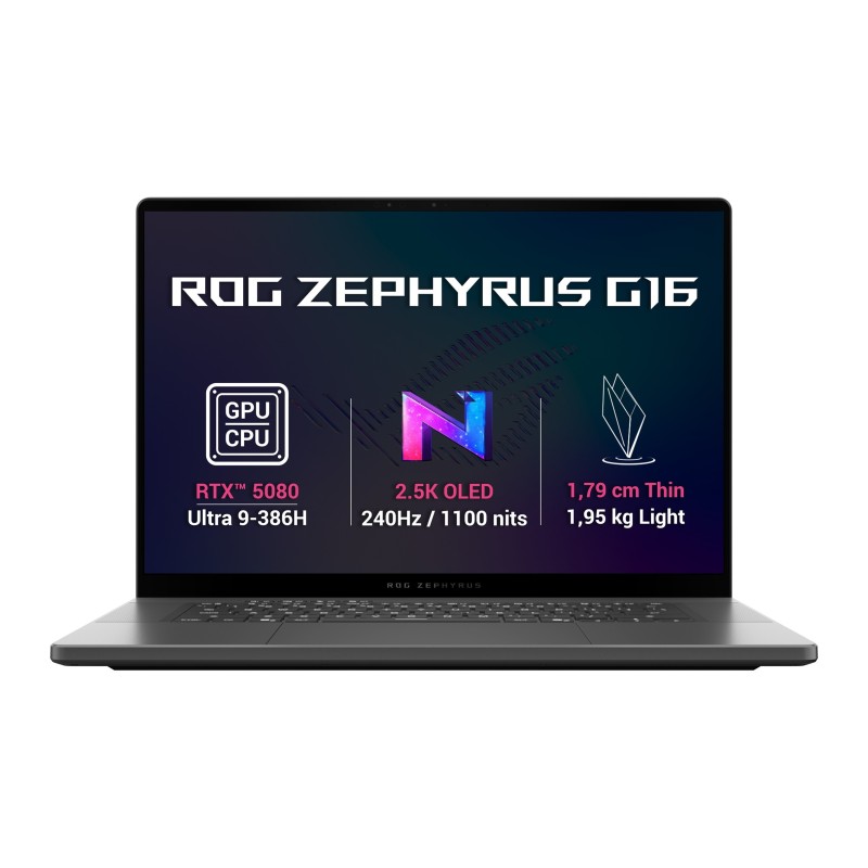 ASUS NTB ROG Zephyrus G16 (GU606AW-TB009WZ), Ultra 9 386H, 16" 2560 x 1600, 32GB, 1TB SSD, RTX 5080, W11 Home, Gray