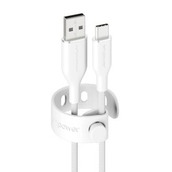 PG empower USB-A/USB-C, 1.2 m white, PanzerGlass empower kabel USB-A/USB-C, 1.2 m bílý