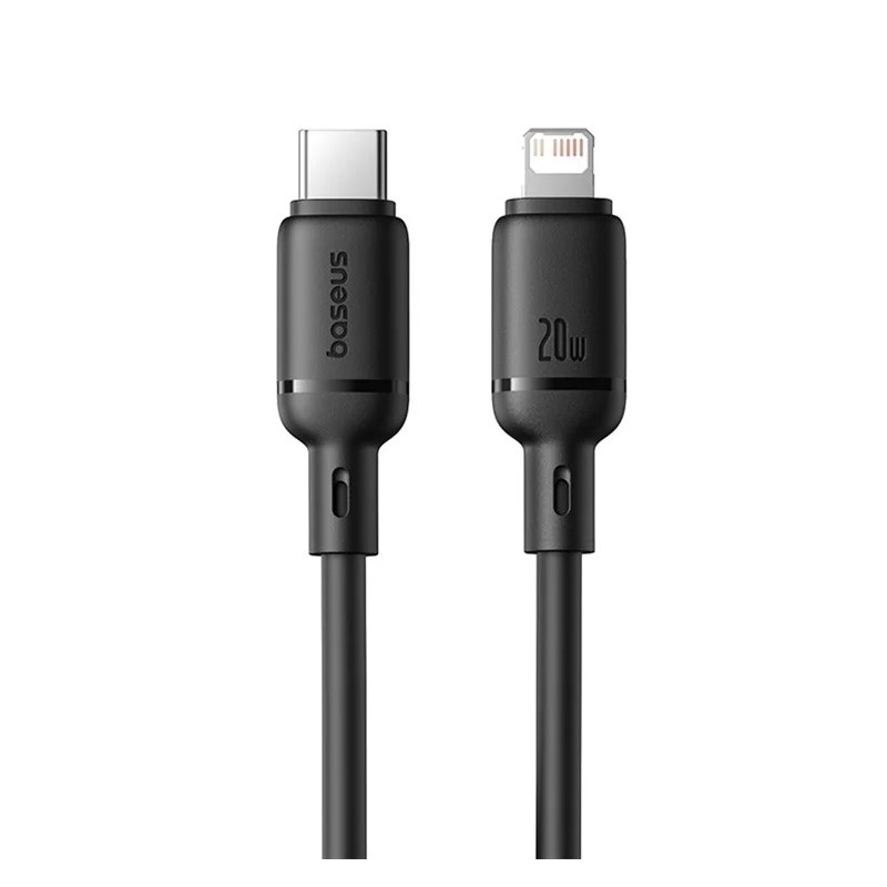 Baseus Rychlonabíjecí kabel Silky USB-C/Lightning 1m 20W černý