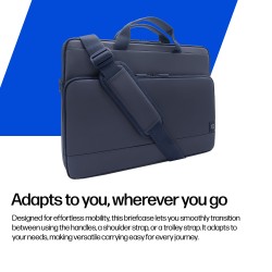 Modern Navy Blazer 14-inch Laptop Briefcase EURO