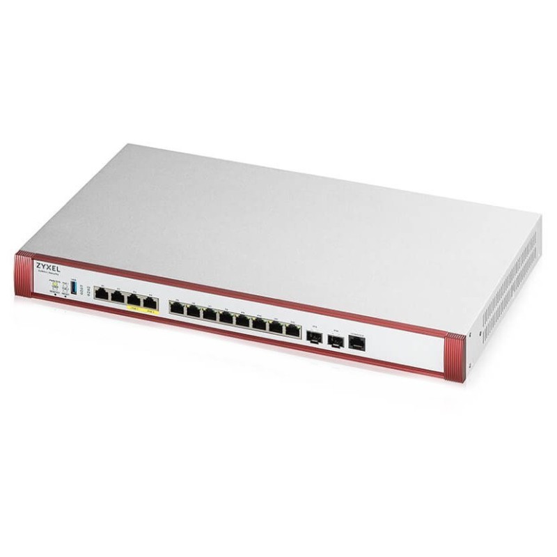 Zyxel USG FLEX700 H Series, User-definable ports with 2*2.5G, 2*10G( PoE+) & 8*1G, 2*SFP+, 1*USB (device only)
