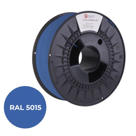 Tisková struna (filament) C-TECH PREMIUM LINE, PLA, nebeská modrá, RAL5015, 1,75mm, 1kg