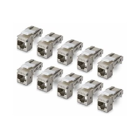 Startech CAT6A Keystone Jack 10-Pack/10-PACK90-Degree/Toolless/Shield