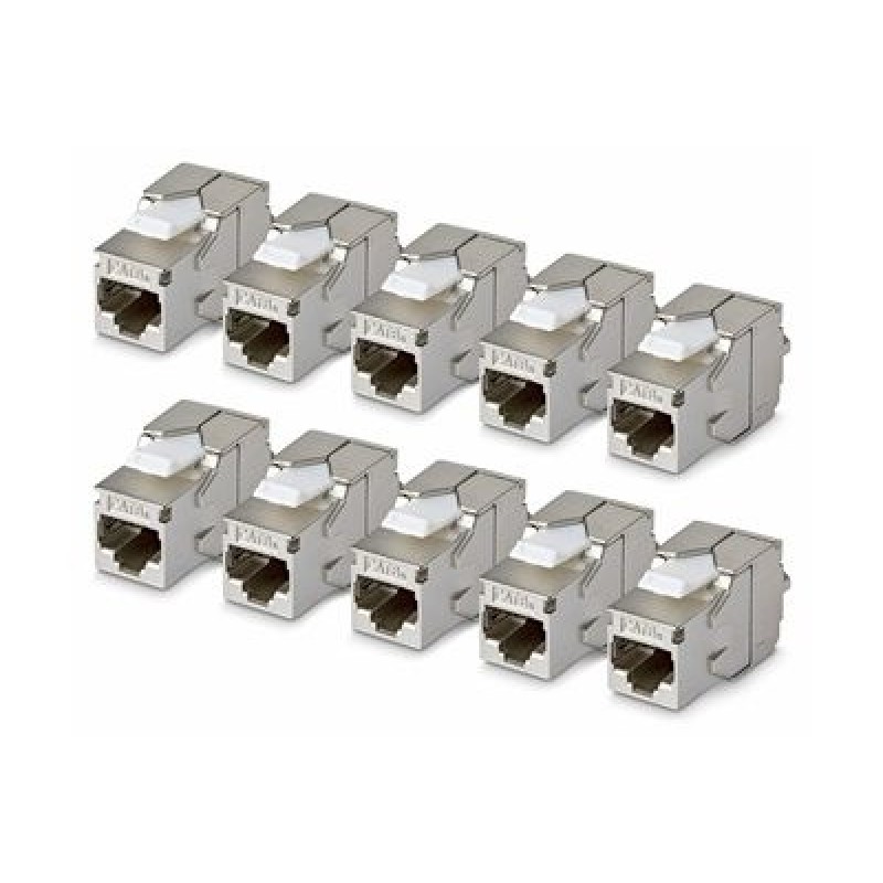 Startech CAT6A Keystone Jack 10-Pack/10-PACK180-Degree/Toolless/Shiel