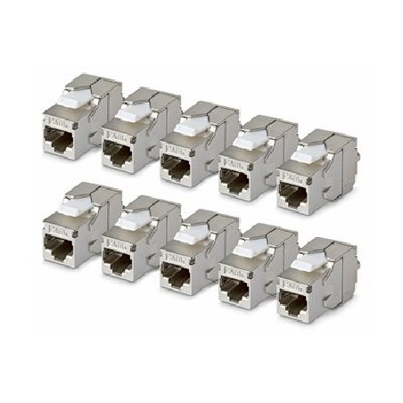 Startech CAT6A Keystone Jack 10-Pack/10-PACK180-Degree/Toolless/Shiel